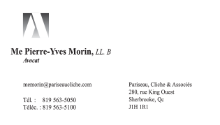 Des partenaires de confiance telle que : Me Pierre-Yves Morin, LL. B Avocat pourrons vous aider lors de votre achat avec notre agence immobilière à Sherbrooke